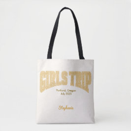 GIRLS TRIP Varsity Zomer Zonsondergang Ditzy Bloem Tote Bag