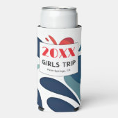 Girls Trip Vibes gepersonaliseerde Koelbox Seltzer Blikjeskoeler (Seltzer Voorkant)