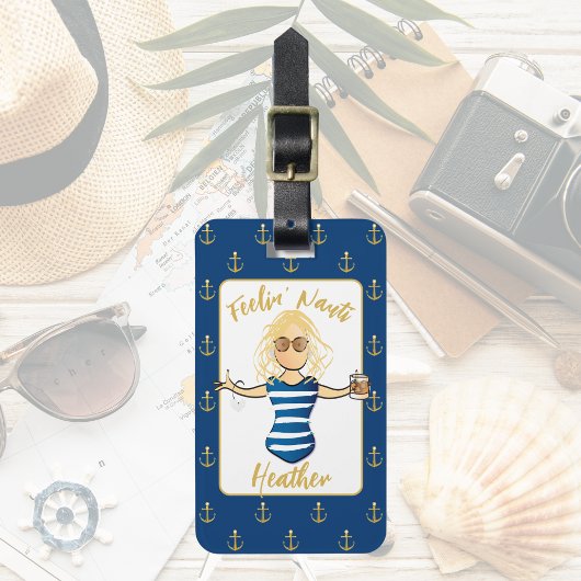 Girl's Trip Weekend Grappige Nautische Beach Vakan Bagagelabel