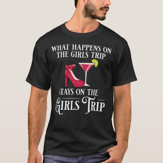 Girls Trip Weekend Las Vegas Wine Glasses T-shirt (Voorkant)