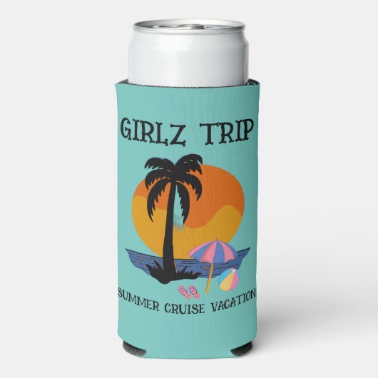 Girls trip zomervakantie, zomer seltzer blikjeskoeler (Seltzer Achterkant)