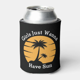 Girls Tropical Beach Vacation Summer Koelbox Blikjeskoeler