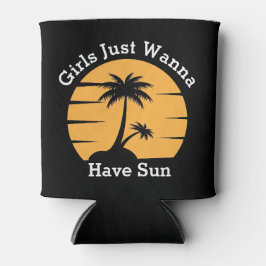 Girls Tropical Beach Vacation Summer Koelbox Blikjeskoeler