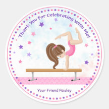 Girls Tumbling Birthday Favor Gymnastics