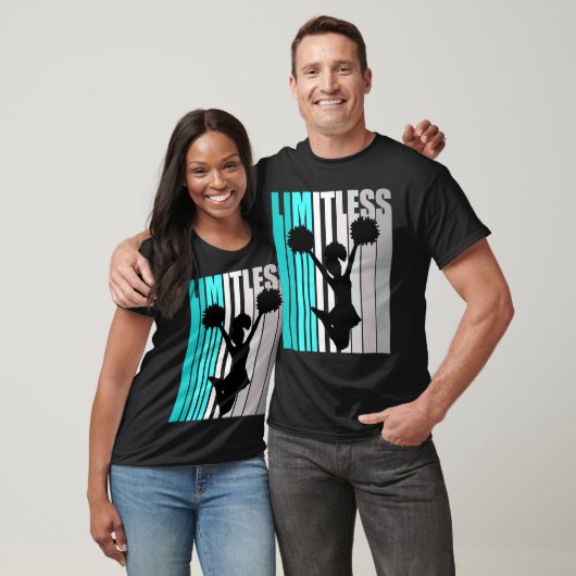 Girls Turquoise Cheerlead Limitless Birthday En T-shirt (Unisex)