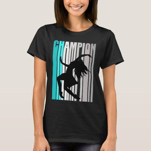 Girls Turquoise Dance Champion Musical Dancer T-shirt (Voorkant)