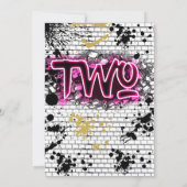 Girl's twee Legit Two Quit Hip Hop Invitation Kaart (Achterkant)