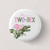 Girl's Two-Rex Party Button (Voorkant)