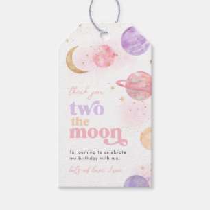 Girl's Two The Moon Dank je Labels Cadeaulabel