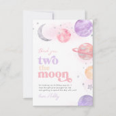 Girl's Two the Moon Dankjewel kaarten (Voorkant)