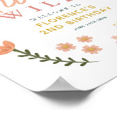 Girls Two Wild Boho Birthday Welcome Sign Poster (Hoek)