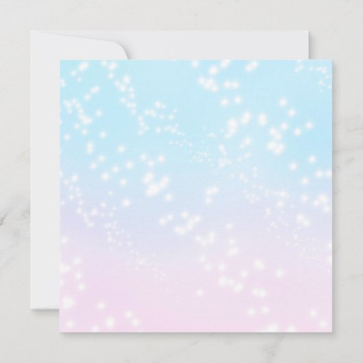 Girls Unicorn 6e verjaardag uitnodigingen (Achterkant)