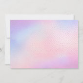 Girls Unicorn Photo Birthday Invitation Kaart (Achterkant)