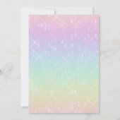 Girls Unicorn Verjaardagsfeestje Uitnodigingen (Achterkant)