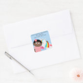 Girls Unicorn Vierkante Sticker (Envelop)