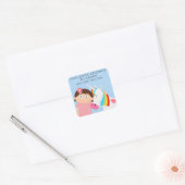 Girls Unicorn Vierkante Sticker (Envelop)