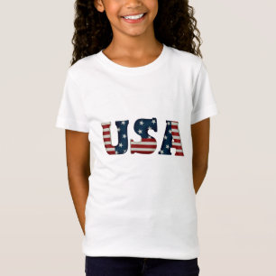 Girl's USA Baby Doll T-shirt