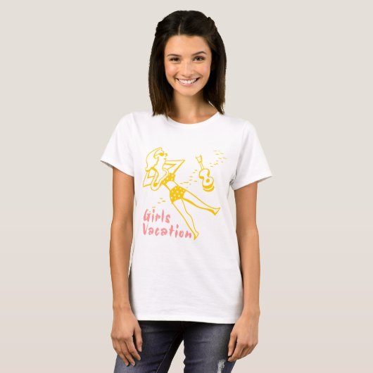 Girls Vacation T-shirt (Voorkant volledig)