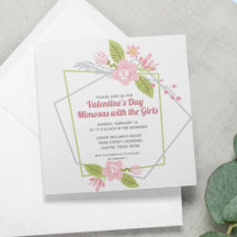 Girls Valentijnsdag Galentines Party Pink Floral