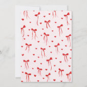 Girls Valentine's Day Invite Pink & Red Kaart (Achterkant)