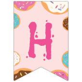 Girl's Verjaardag Donut Party - Party Flag Bunting Vlaggetjes (Tweede vlag)