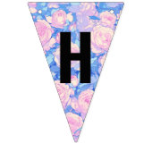 Girl's Verjaardag Pastel Lofi Floral Bunting Vlagg Vlaggetjes (Tweede vlag)