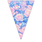 Girl's Verjaardag Pastel Lofi Floral Bunting Vlagg Vlaggetjes (Eerste vlag)