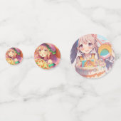 Girl's Verjaardag Pizza Party Anime Thema Confetti (Voorkanten)