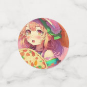 Girl's Verjaardag Pizza Party Anime Thema Confetti (Kleine voorkant)