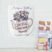 Girl's Verjaardag Tea Party Laten we feesten Wandkleed