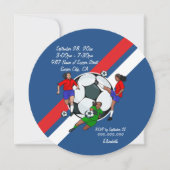 Girls Voetbal Birthday Party Kaart (Voorkant)