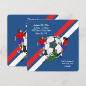 Girls Voetbal Birthday Party Kaart (Voorkant / Achterkant)