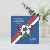 Girls Voetbal Birthday Party Kaart (Staand voorkant)