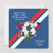 Girls Voetbal Birthday Party Kaart (Voorkant)