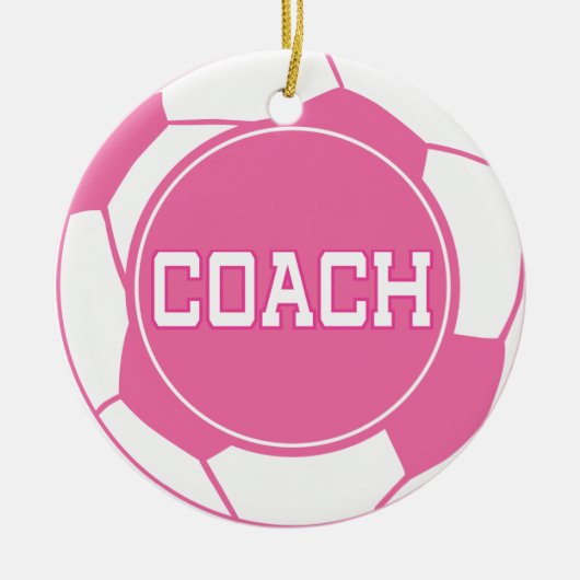 Girls Voetbal coach Gift Idee Keramisch Ornament (Voorkant)