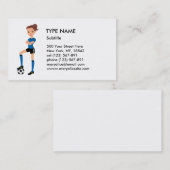 Girl's Voetbal Player Roepkaart P Contactkaartje (Voorkant / Achterkant)