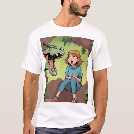 Girls vs Beast in the Mountain Realm T-shirt (Voorkant)