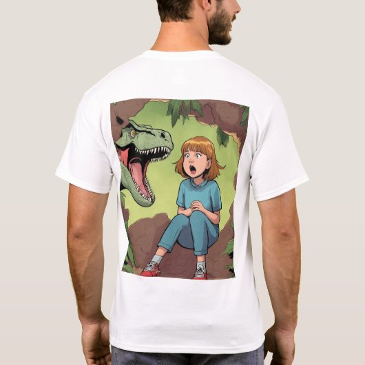 Girls vs Beast in the Mountain Realm T-shirt (Achterkant)