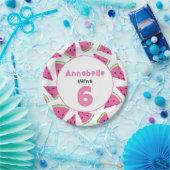 Girls Watermelon Birthday Party Papieren Bordje (Feest)