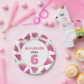 Girls Watermelon Birthday Party Papieren Bordje (Feest)