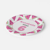Girls Watermelon Birthday Party Papieren Bordje (Gekanteld)