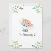 Girls Waterverf Koala Beer Birthday Kaart (Achterkant)