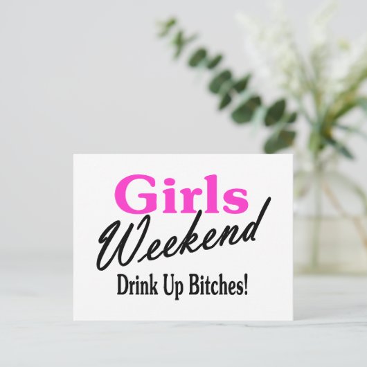 Girls Weekend Briefkaart (Staand voorkant)