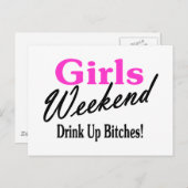 Girls Weekend Briefkaart (Voorkant / Achterkant)
