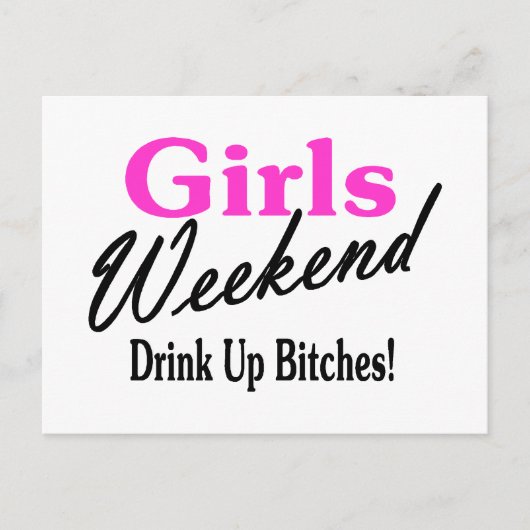 Girls Weekend Briefkaart (Voorkant)