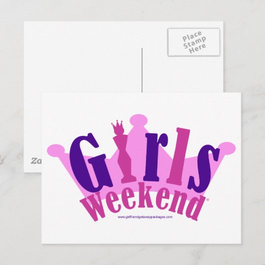Girls Weekend Briefkaart (Voorkant / Achterkant)