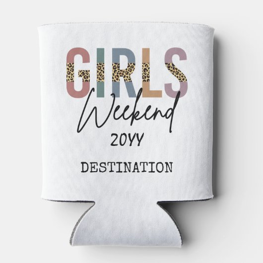 Girls Weekend Cheetah Print Girls reisweg Blikjeskoeler (Achterkant)