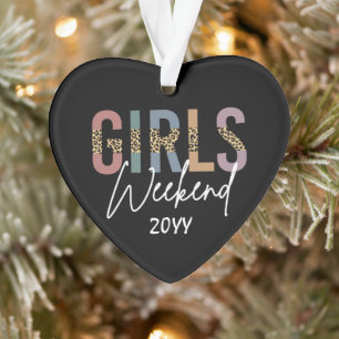 Girls Weekend Cheetah Print Girls reisweg Ornament