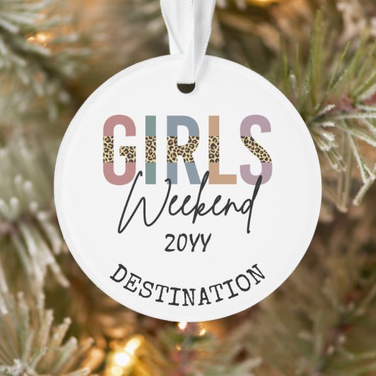 Girls Weekend Cheetah Print Girls reisweg Ornament (Boom)