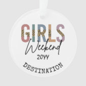 Girls Weekend Cheetah Print Girls reisweg Ornament (voorkant)